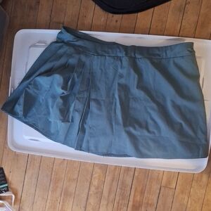 Green Pleated Skort